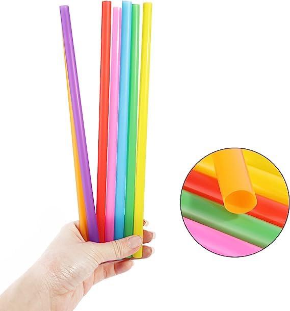 مصاصات عصير سفري ملون عريض 50 قطعة LLK-10-8-260