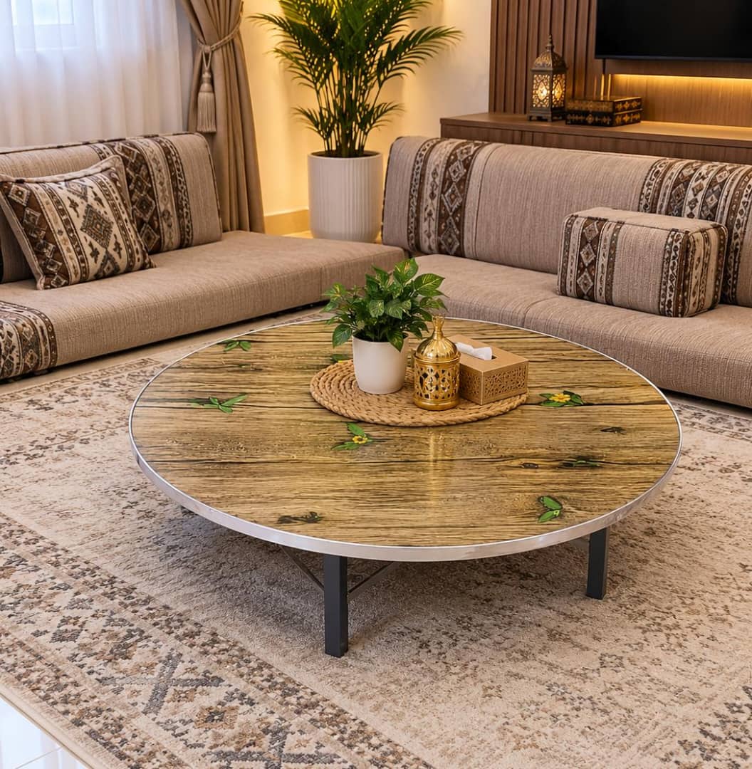 طاولة ارضي خشبي عطفة  70سم AZ-4346