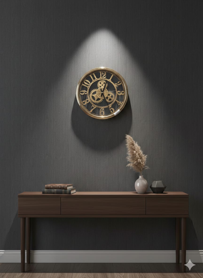 ساعة حائط كلاسيكي ذهبي AZ-3424
