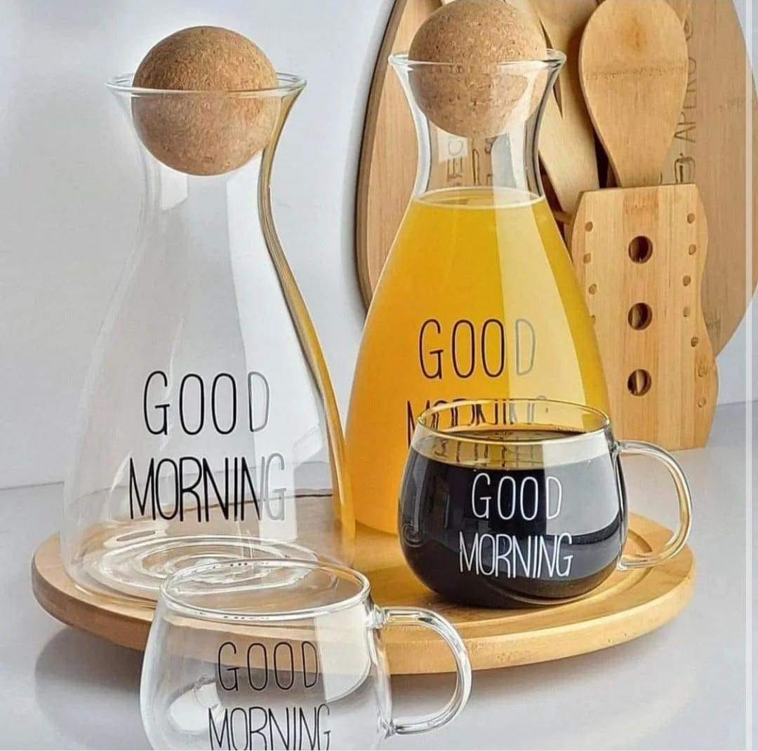 جاك زجاج GOOD MORNING سدادة خشب 1500 مل AZ-2016