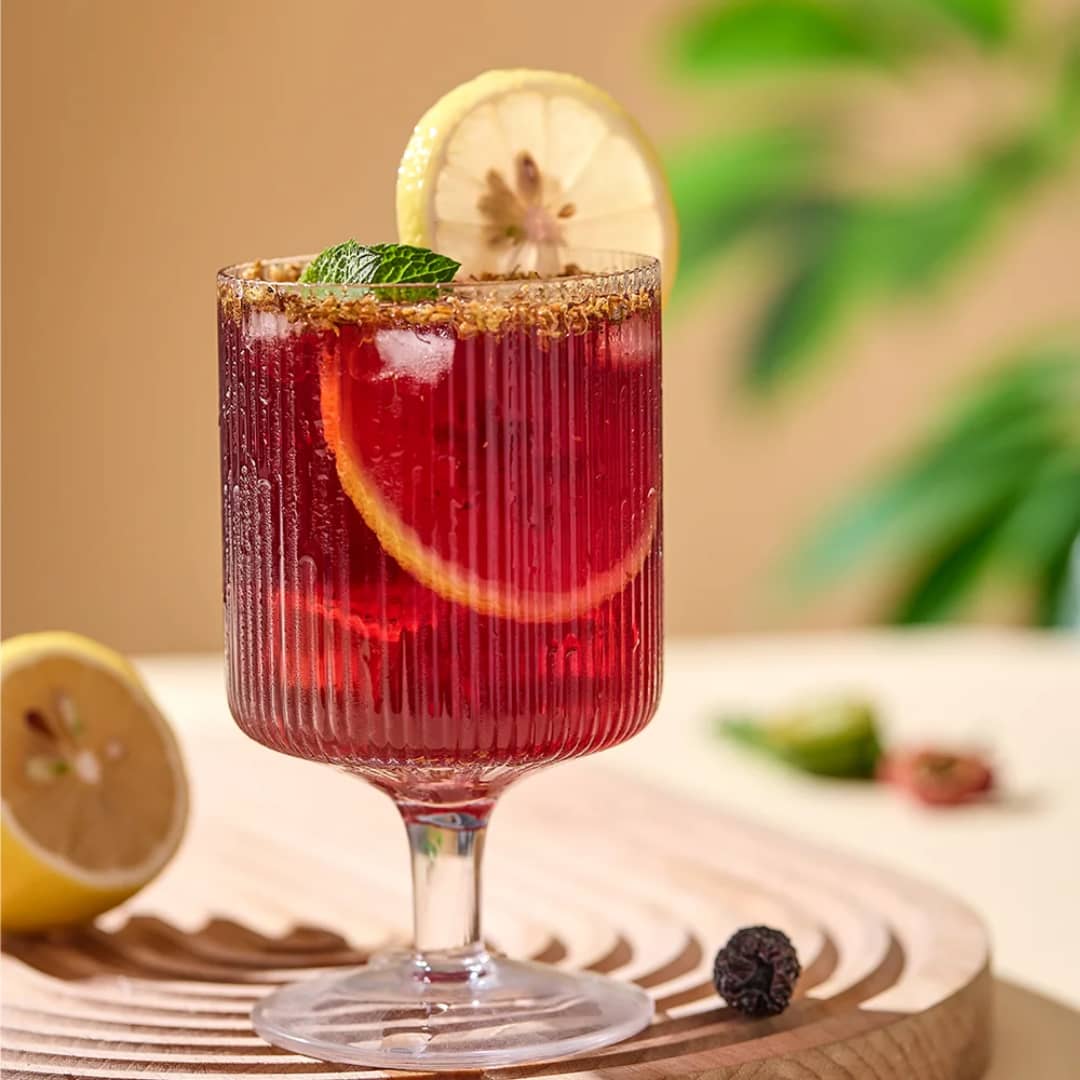 طقم مطايب حلويات زجاج مقلم بجلاس 4 قطع JYBDL-4