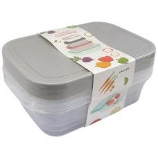 طقم حافظات بلاستيك مستطيل جافي 3 قطع AK-26193