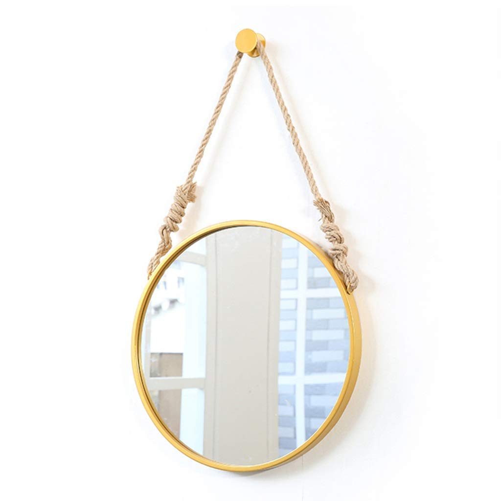 مراية مدور تعليقة باطار ذهبي