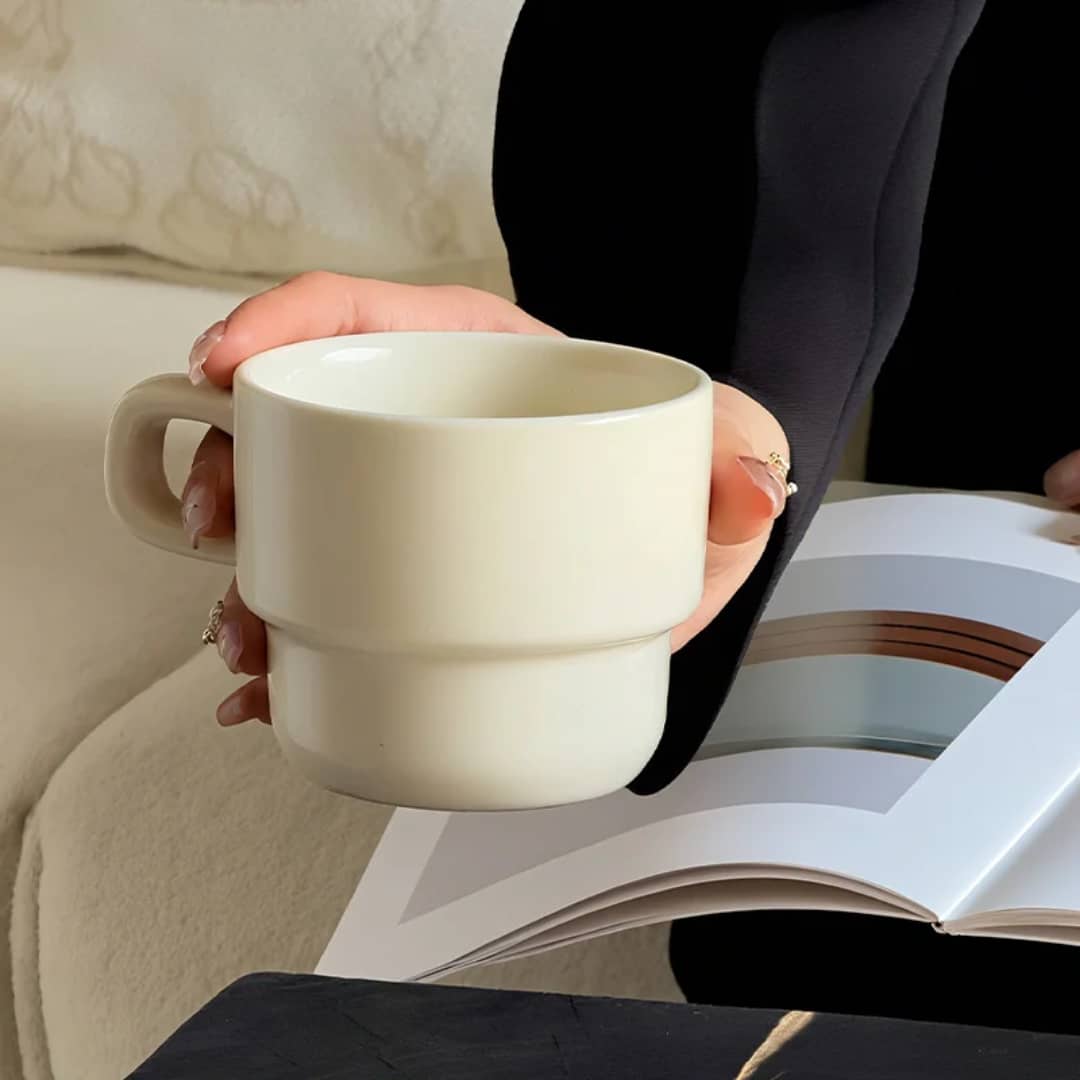 كوب قهوة سيراميك بمسكة مربع صغير AZ-3457