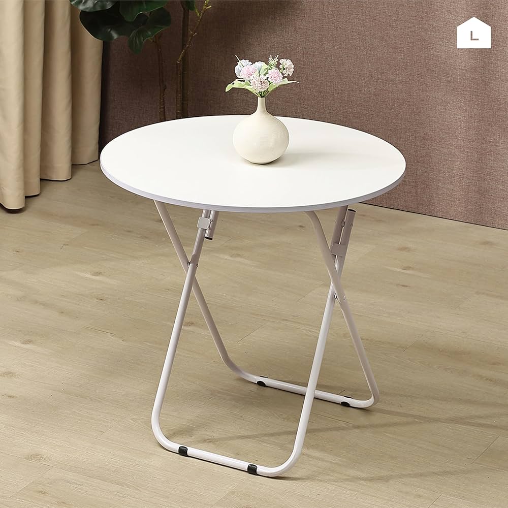 طاولة اكل ابيض مدور70*70سم AZ-3413